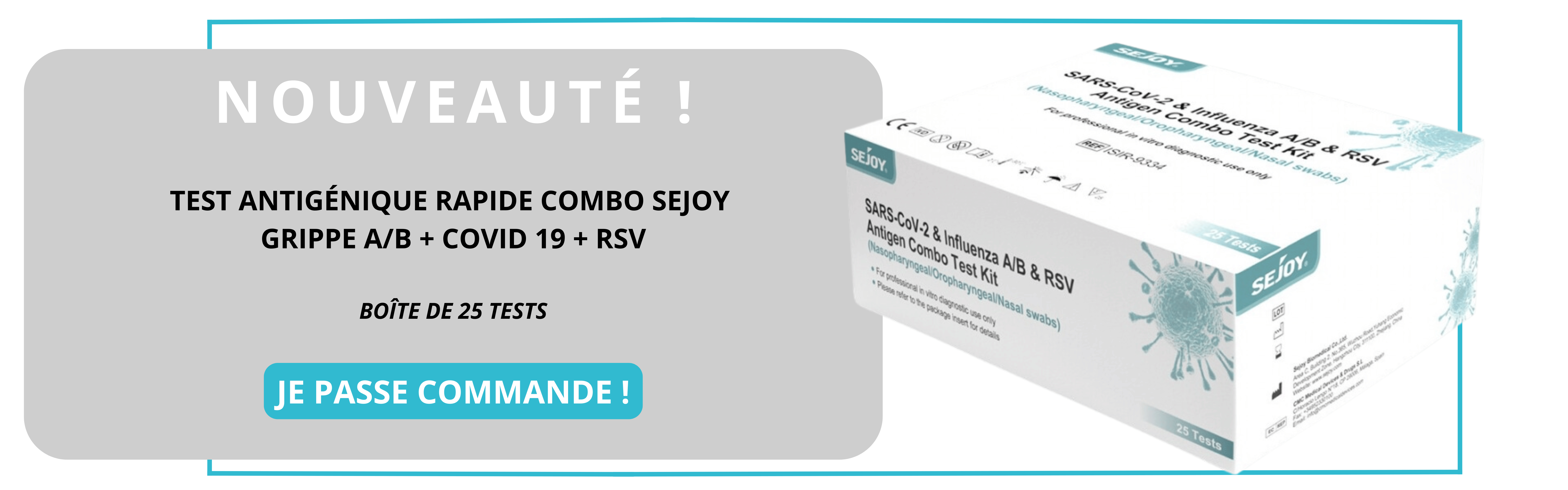 Test antigénique combo Sejoy Covid/Grippe/Bronchiolite